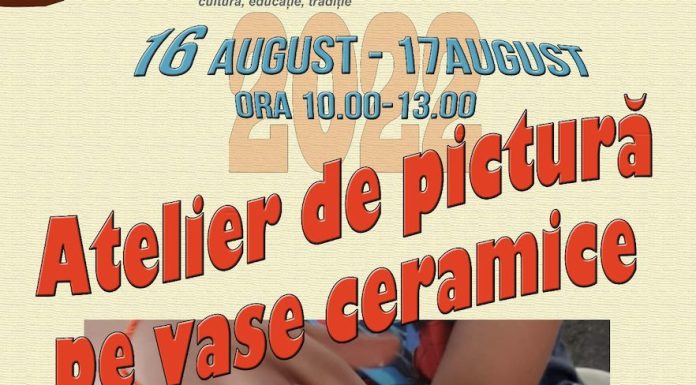 Invitație la un atelier de pictura pe vase ceramice