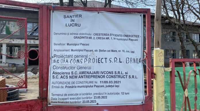 Întârzieri mari la grădinița/creșa care trebuie reabilitate pana la sfârșitul lunii mai