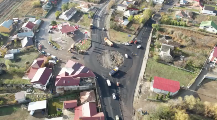 A fost deschis sensul giratoriu la Târgu Frumos – VIDEO