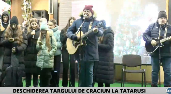 VIDEO A fost deschis Târgul de Crăciun de la Tătăruși. Concerte de colinde în fiecare seară până pe 27 decembrie