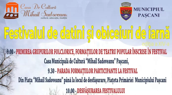 Festival de datini la Pașcani, vineri, 29 decembrie