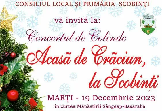 Acasă de Crăciun, la Scobinți – concert de colinde