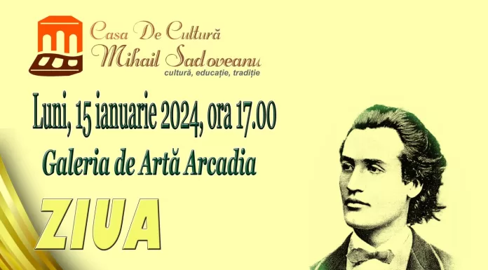 Ziua Culturii, la Pașcani. Program cu versuri, cântece și gânduri, în amintirea lui Eminescu, la Casa de Cultură