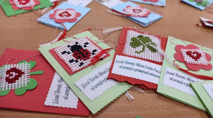 Elevii mironiști aduc primăvara. Mărțișoare din partea copiilor- FOTO