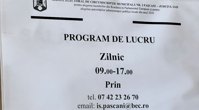 Noi candidaturi și un nou presedinte, la Biroul Electoral Pașcani