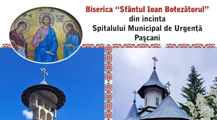 Sâmbătă, 22 iunie, va avea loc sfințirea clopotniței bisericii de la Spitalul Municipal Pașcani. Slujbă oficiată de IPS Teofan, Mitropolitul Moldovei
