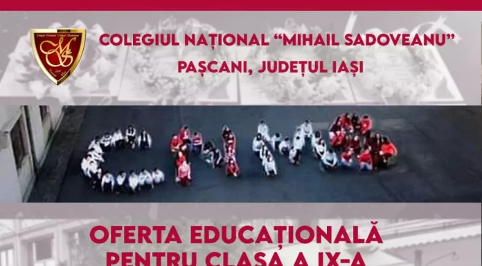 Care sunt opțiunile pentru viitorii liceeni, la Colegiul Sadoveanu Pașcani
