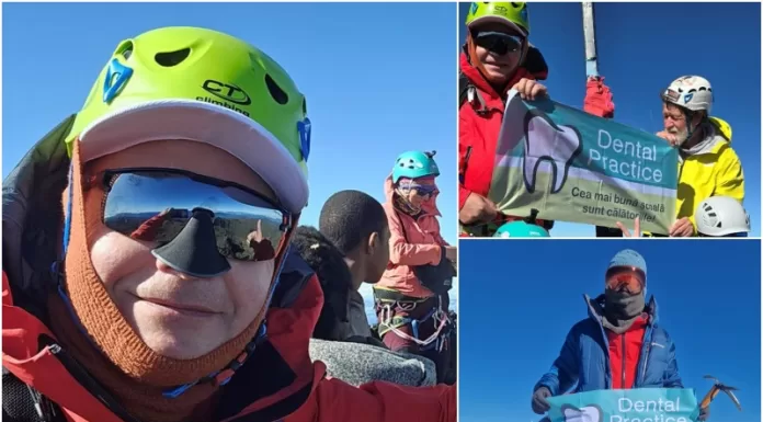 FOTO – Din cabinet spre vârfurile lumii: medicul stomatolog, Eduard Nica, cucerește cele mai înalte culmi de pe șapte continente