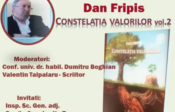 Lansare de carte la biblioteca din Târgu Frumos. Dan Fripis aduce în fața publicului al doilea volum din „Constelația Valorilor”