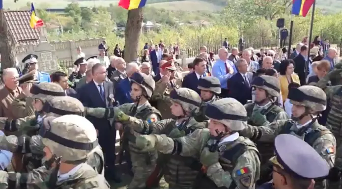 Ceremonie militară în cimitirul eroilor din Deleni – VIDEO