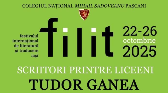 Scriitori printre liceeni, la Colegiul Sadoveanu Pașcani. Invitat: Tudor Ganea