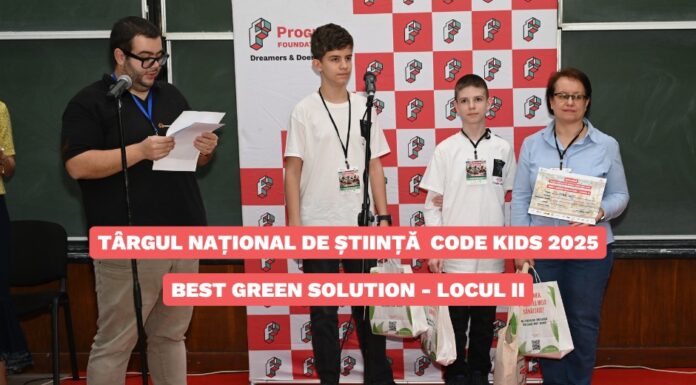 Robo-Team Pașcani – locul II la nivel național, la Targul de Știință CODE Kids 2025