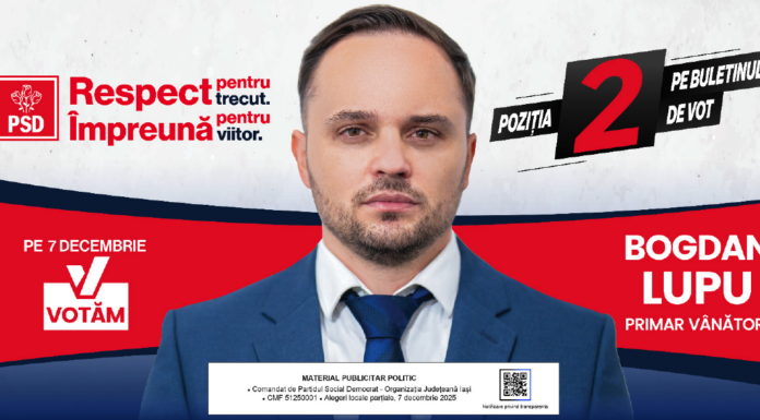 PSD Iași încheie campania electorală la Vânători: Bogdan Lupu, un candidat al continuității, al proiectelor și al dialogului cu oamenii