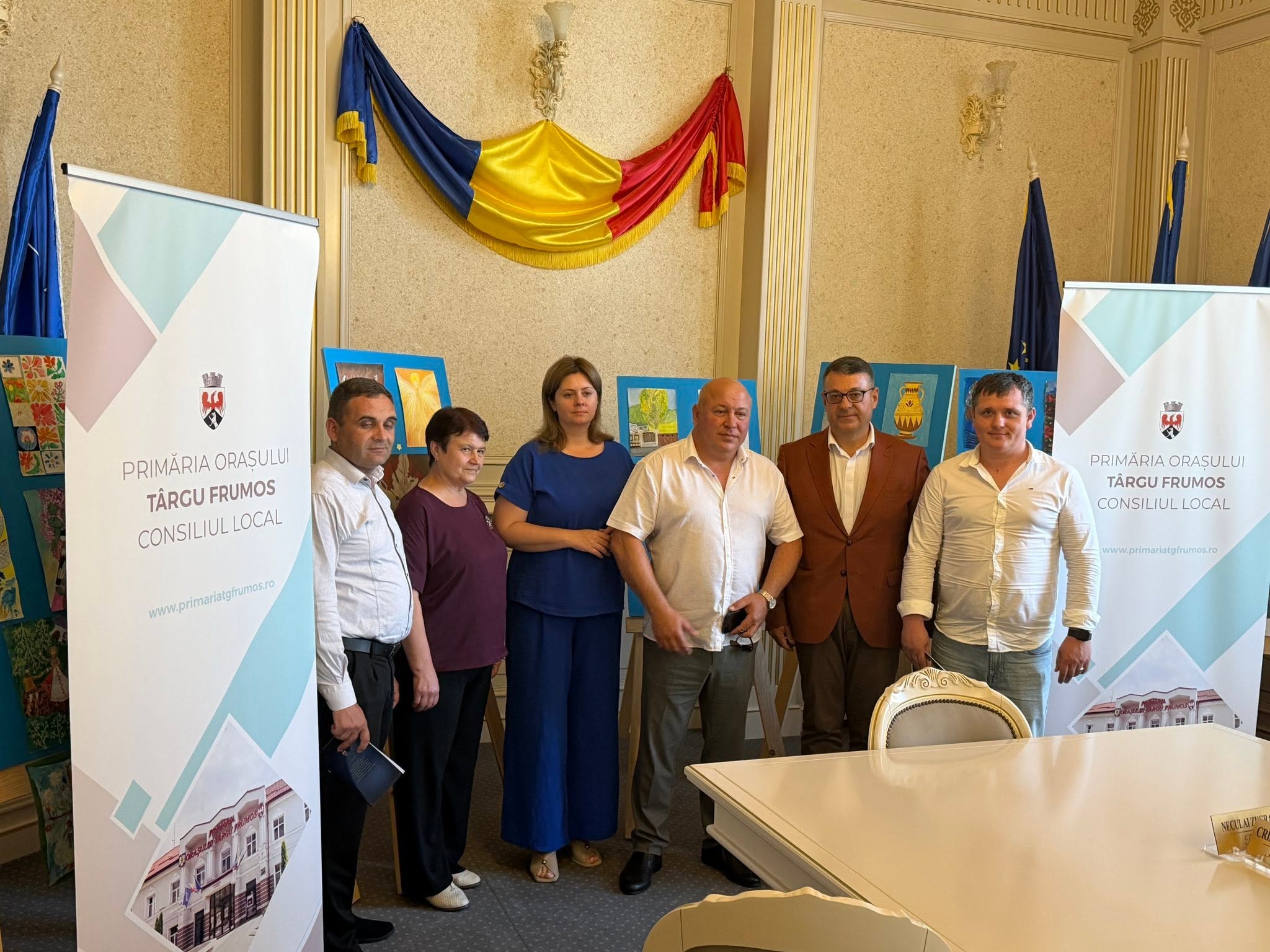 Delegație din Fălești – Republica Moldova, în vizită la Primăria Târgu Frumos. Localitățile sunt înfrățite de mai bine de un sfert de secol